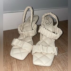 Sam Edelman Marlena Padded Strap Heel Ivory Size 8